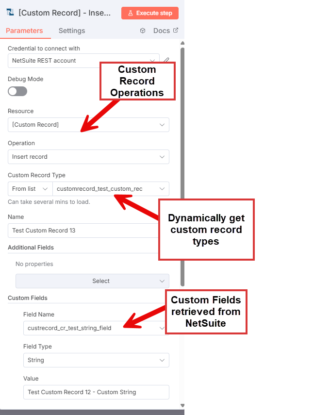 Custom Record and Custom Fields