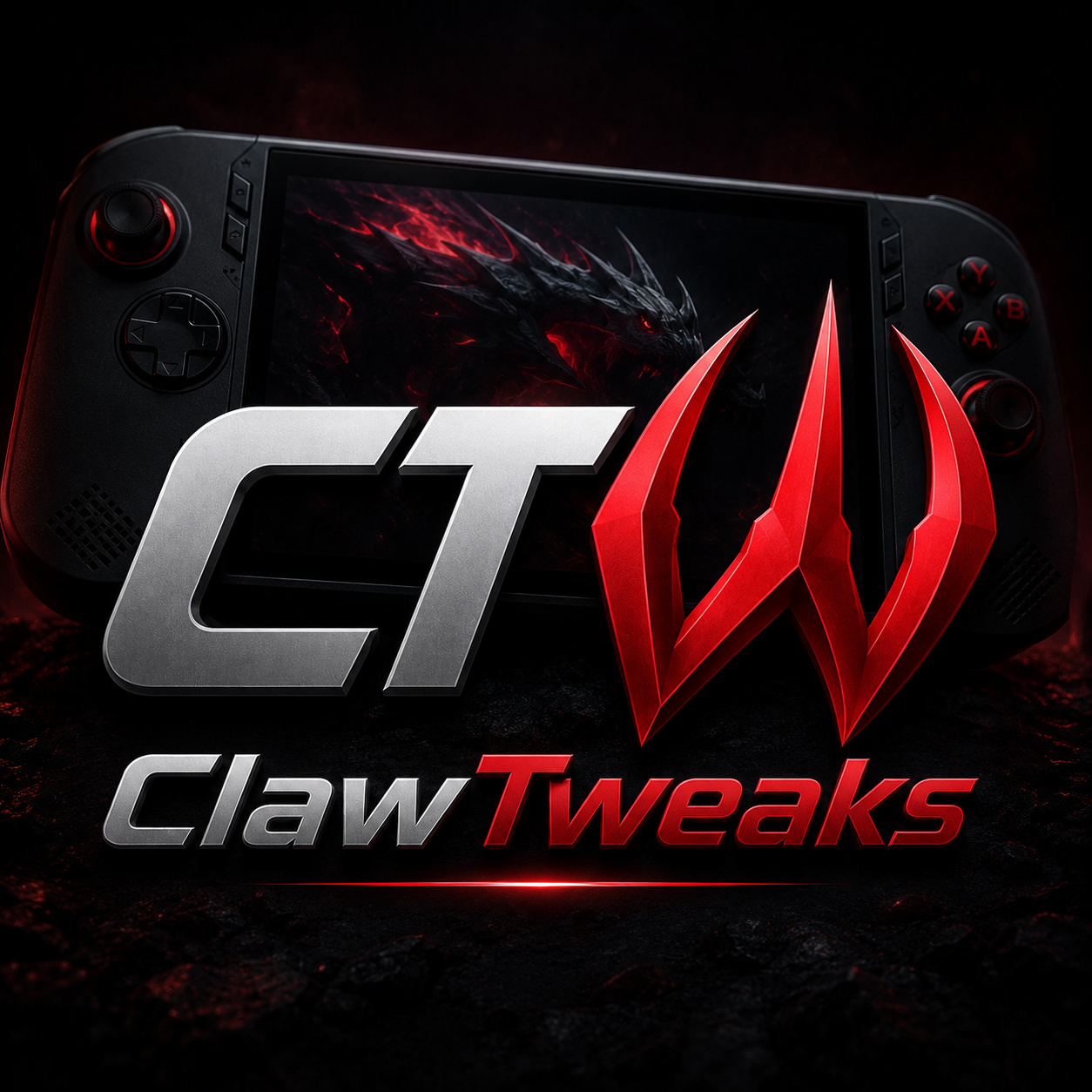 ClawTweaks logo artwork on a handheld