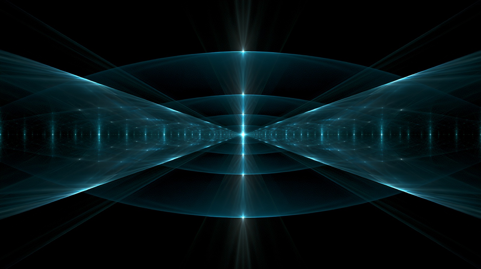 a single point of light, fanning out