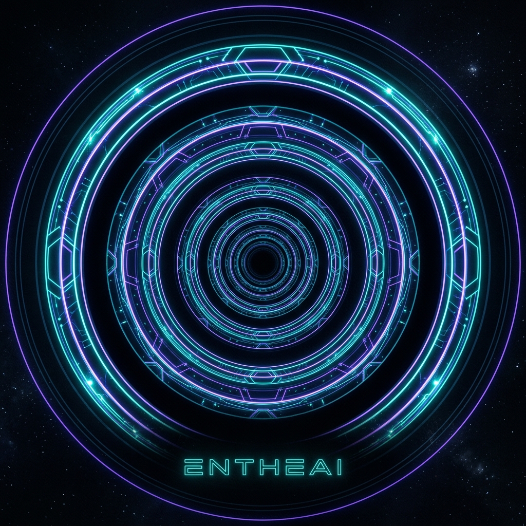 entheai — deeply recursive agentic development in dark cosmic void