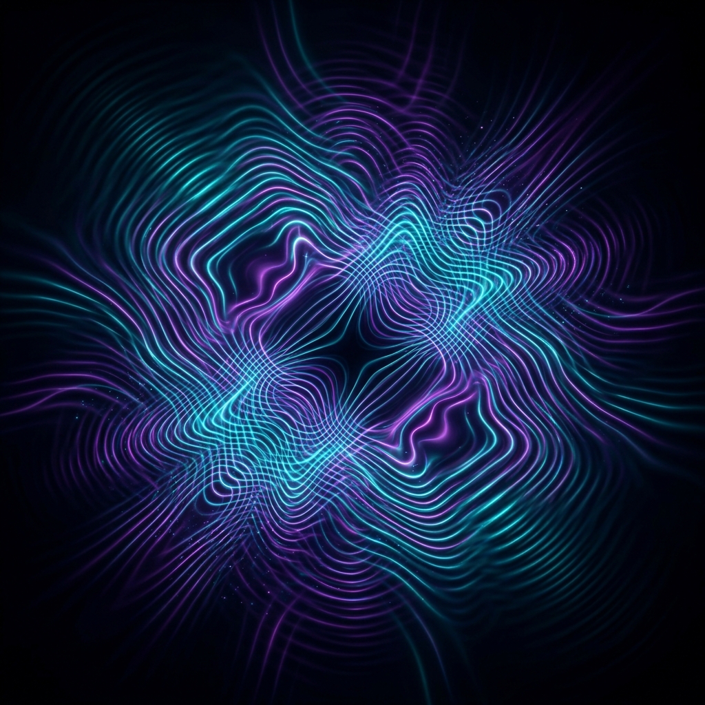 quantum harmonic wave interference radiating into the void