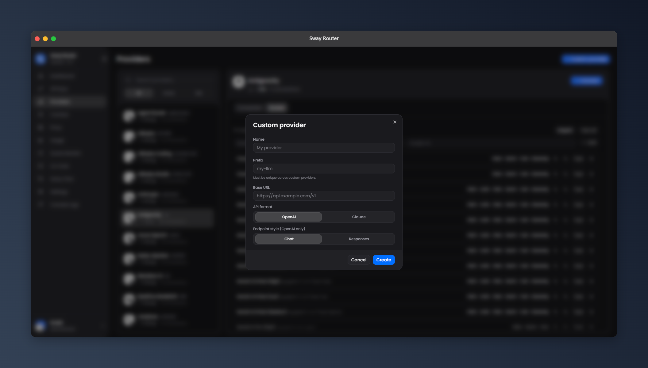 Custom provider