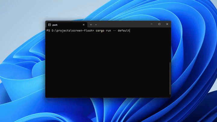 screen-flash demo