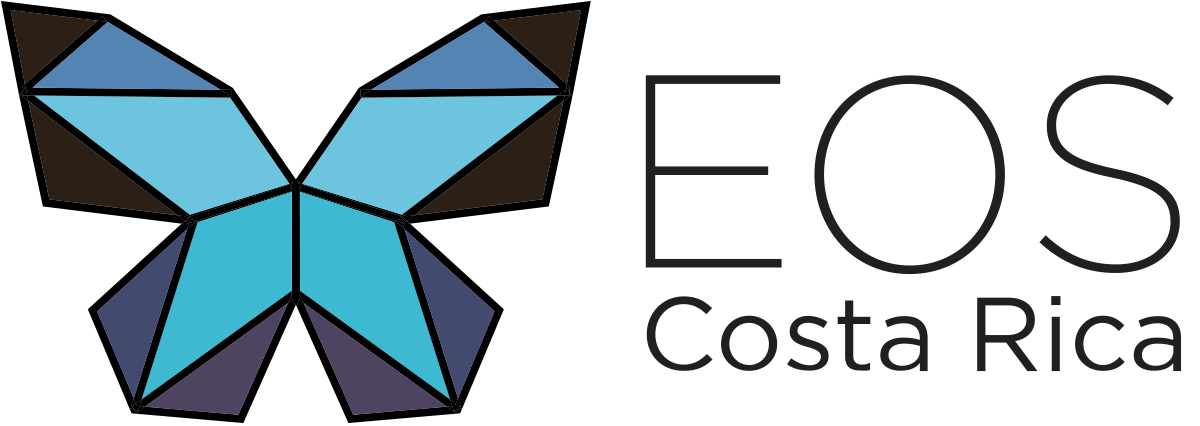 Logo multicolor horizontal de EOS Costa Rica con fondo transparente