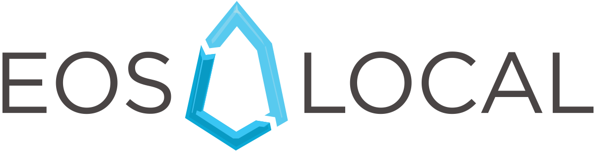 Logo multicolor de EOS Local con fondo transparente
