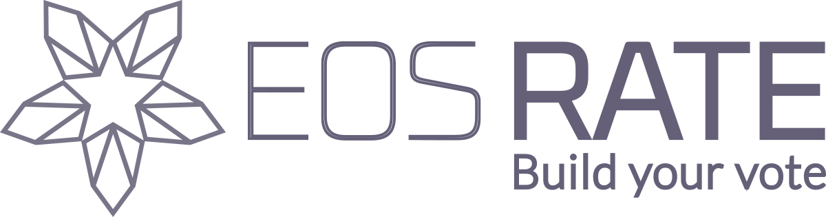 Logo horizontal de EOS Rate con fondo transparente