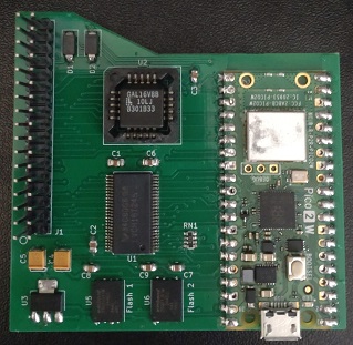 MegaFlash circuit board installed in an Apple IIc