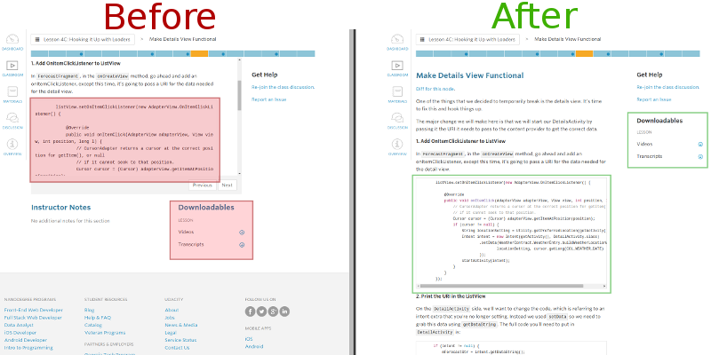 Before and After Main