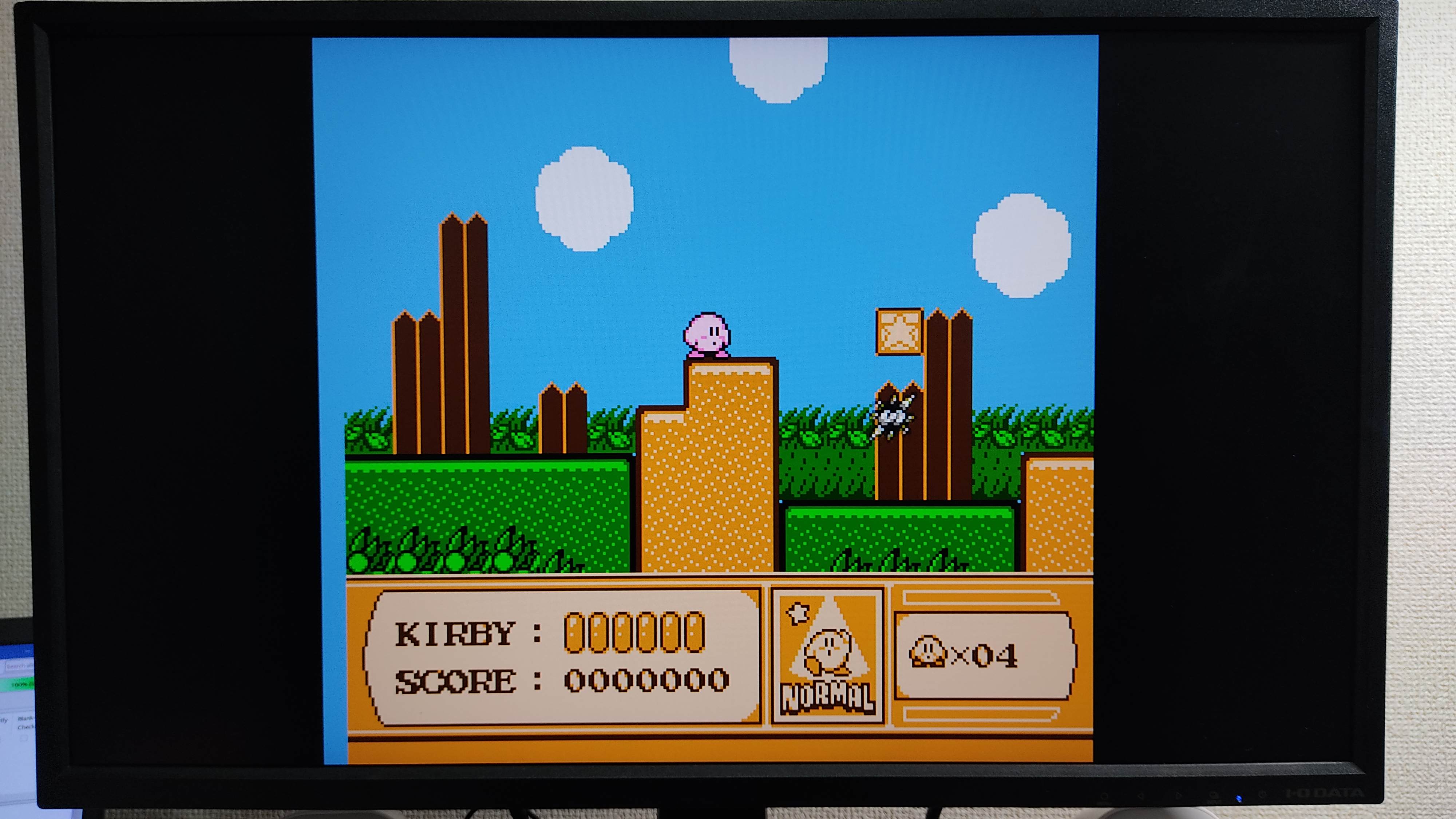 Playing Kirby's Adventure