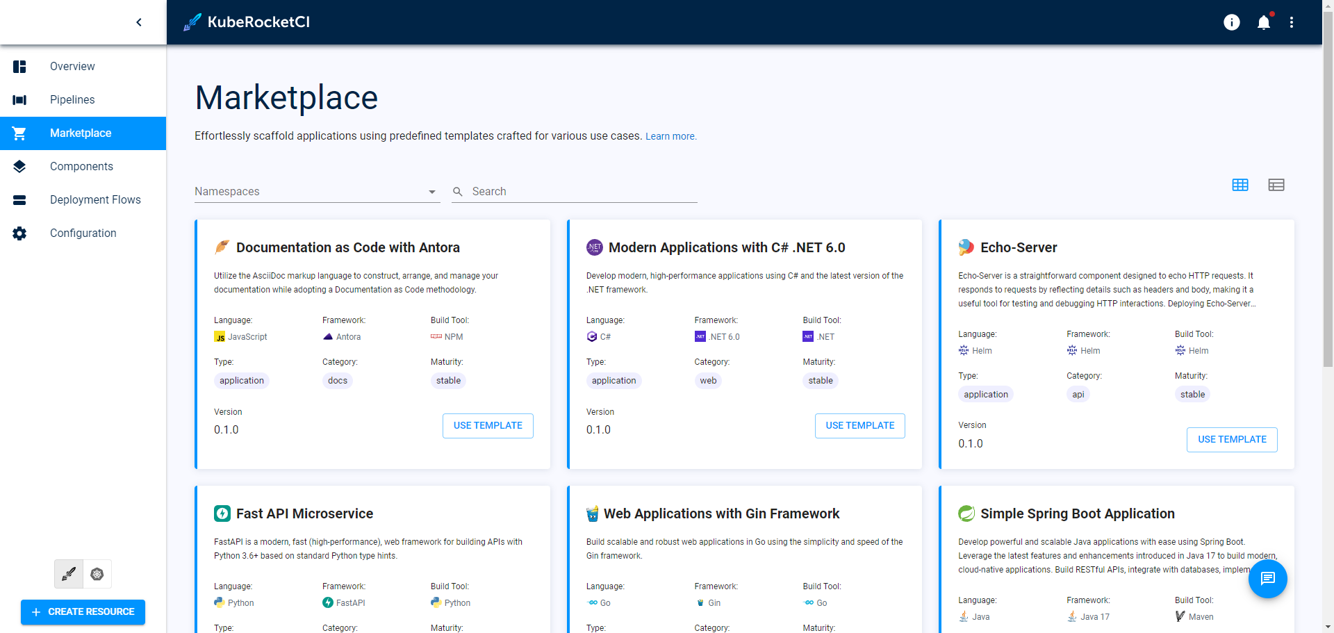 EDP CDPipeline page screenshot