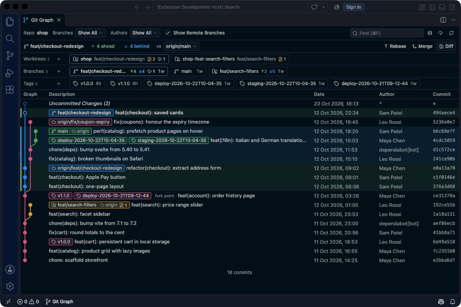 Treeline in VS Code