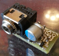 Electret mic preamp, from the project README