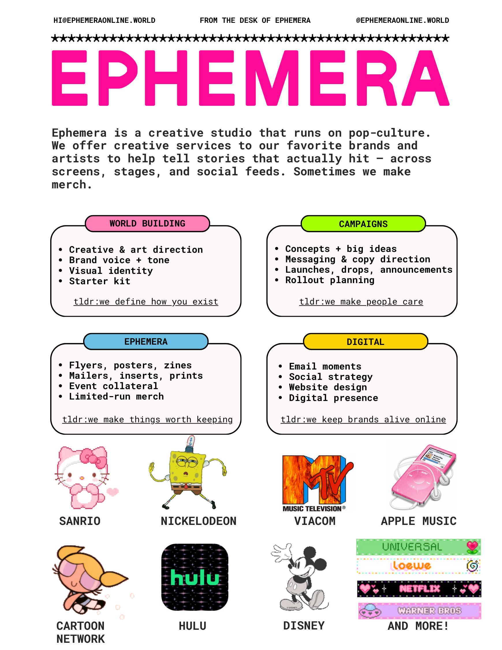 About EPHEMERA poster