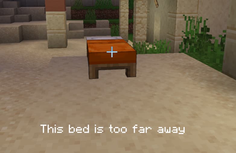 A user trying to sleep in a bed that is too far away