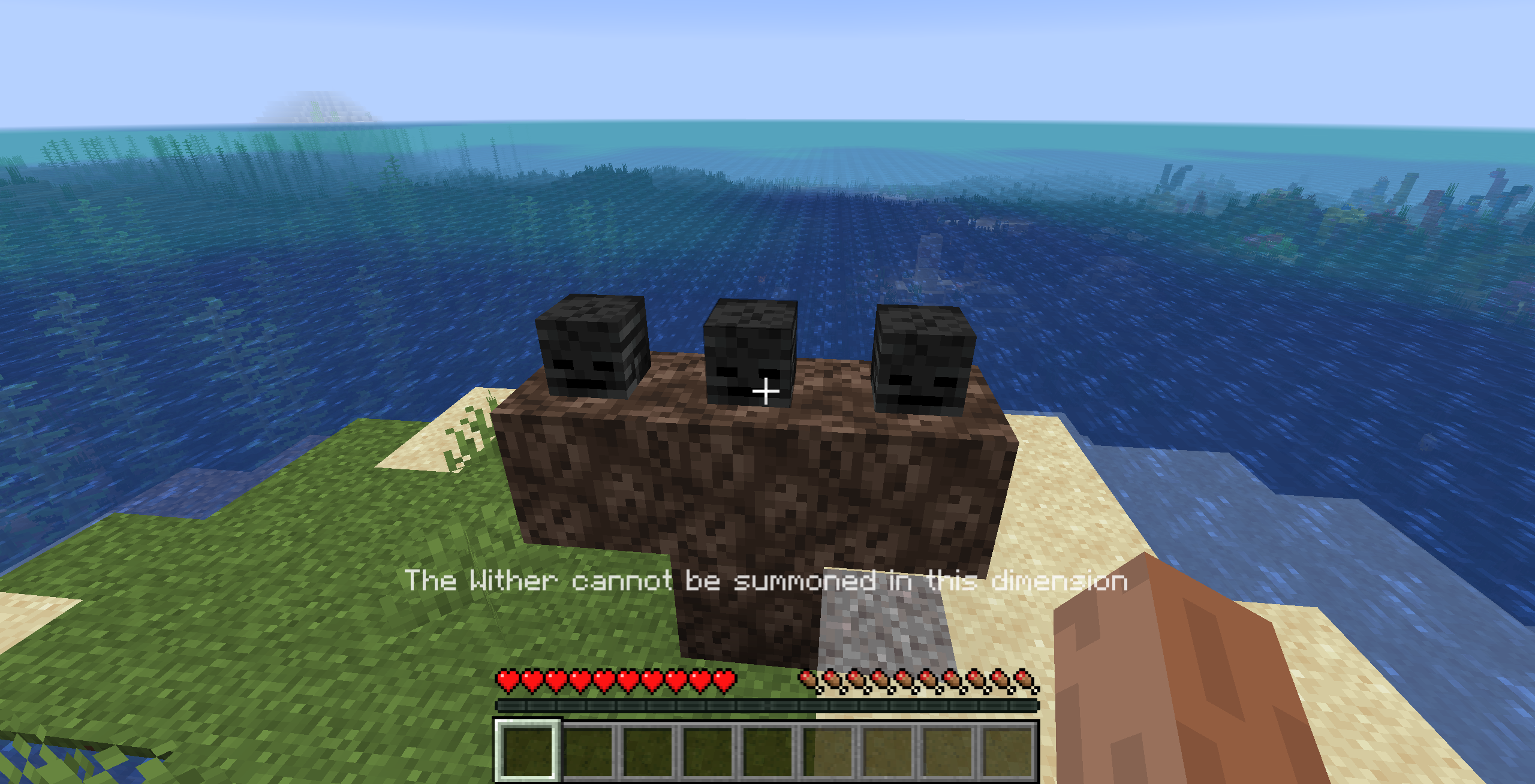 The wither structure in the overworld