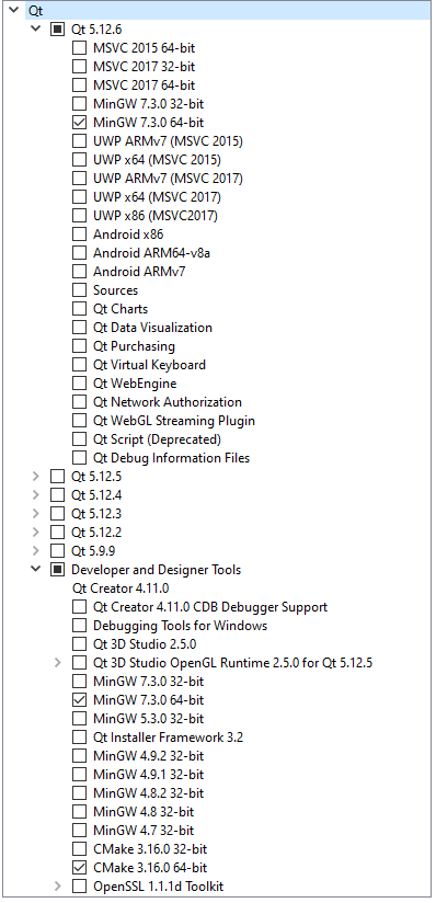 Select Qt Components