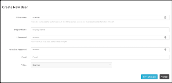 Set up scanner user