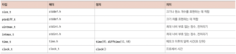특별한 종류의 산술 타입
