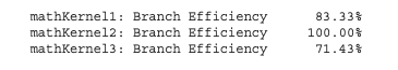 nvprof branch_efficiency