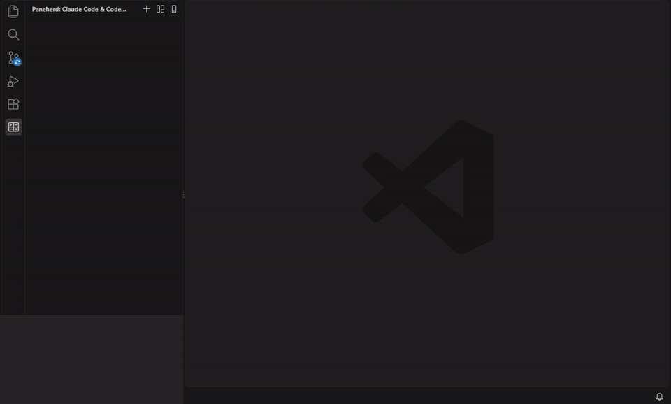 Three Claude Code sessions working side by side while permission requests are answered from the Paneherd sidebar