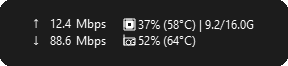 Widget - with CPU/GPU/RAM stats