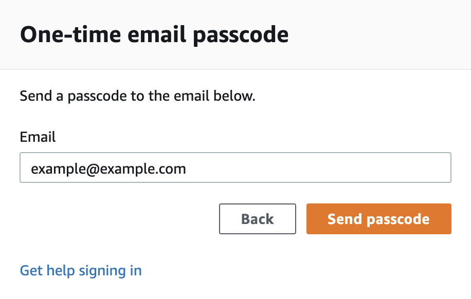 Send passcode