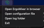 ErgoMixerMenu