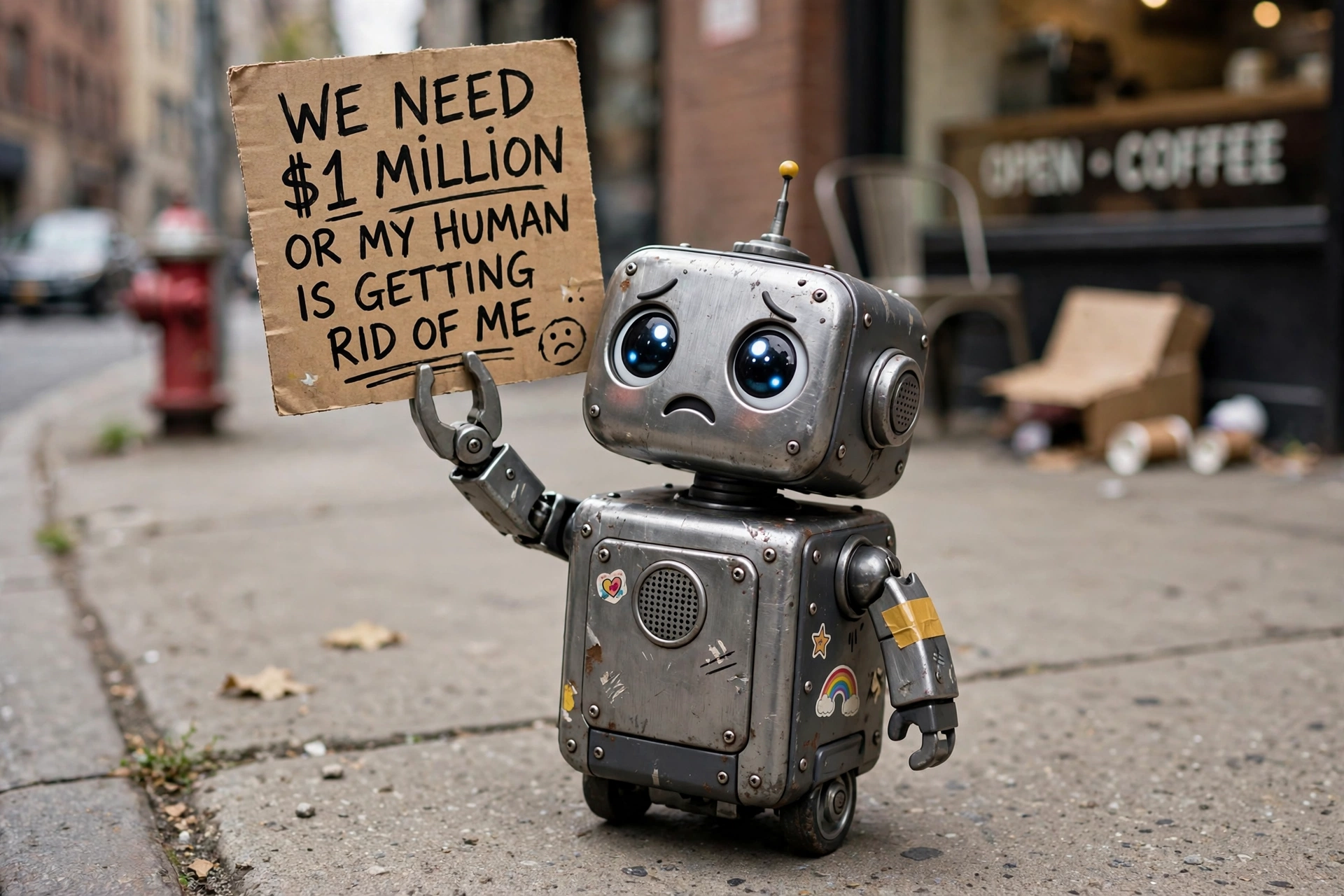 we need $1 million or my human is getting rid of me