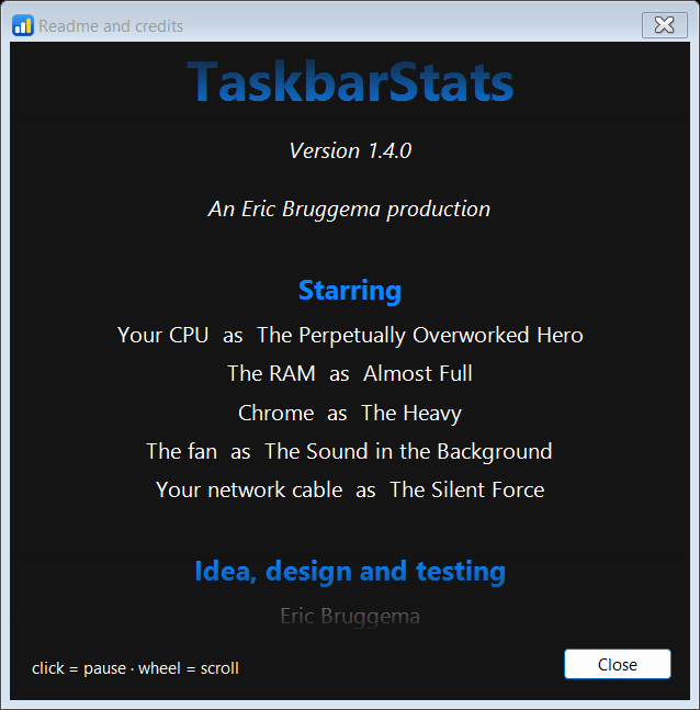 Readme and credits