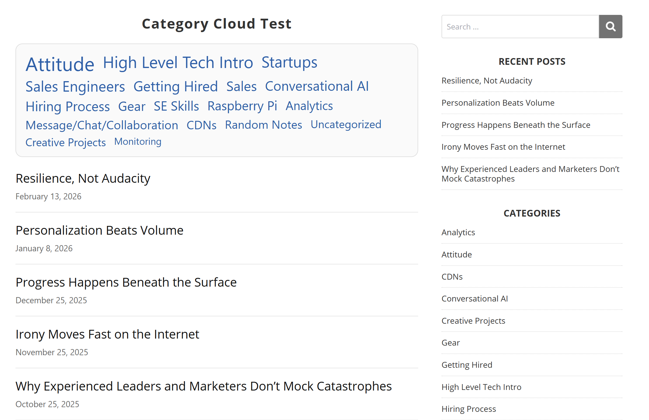 Smart Category Cloud
