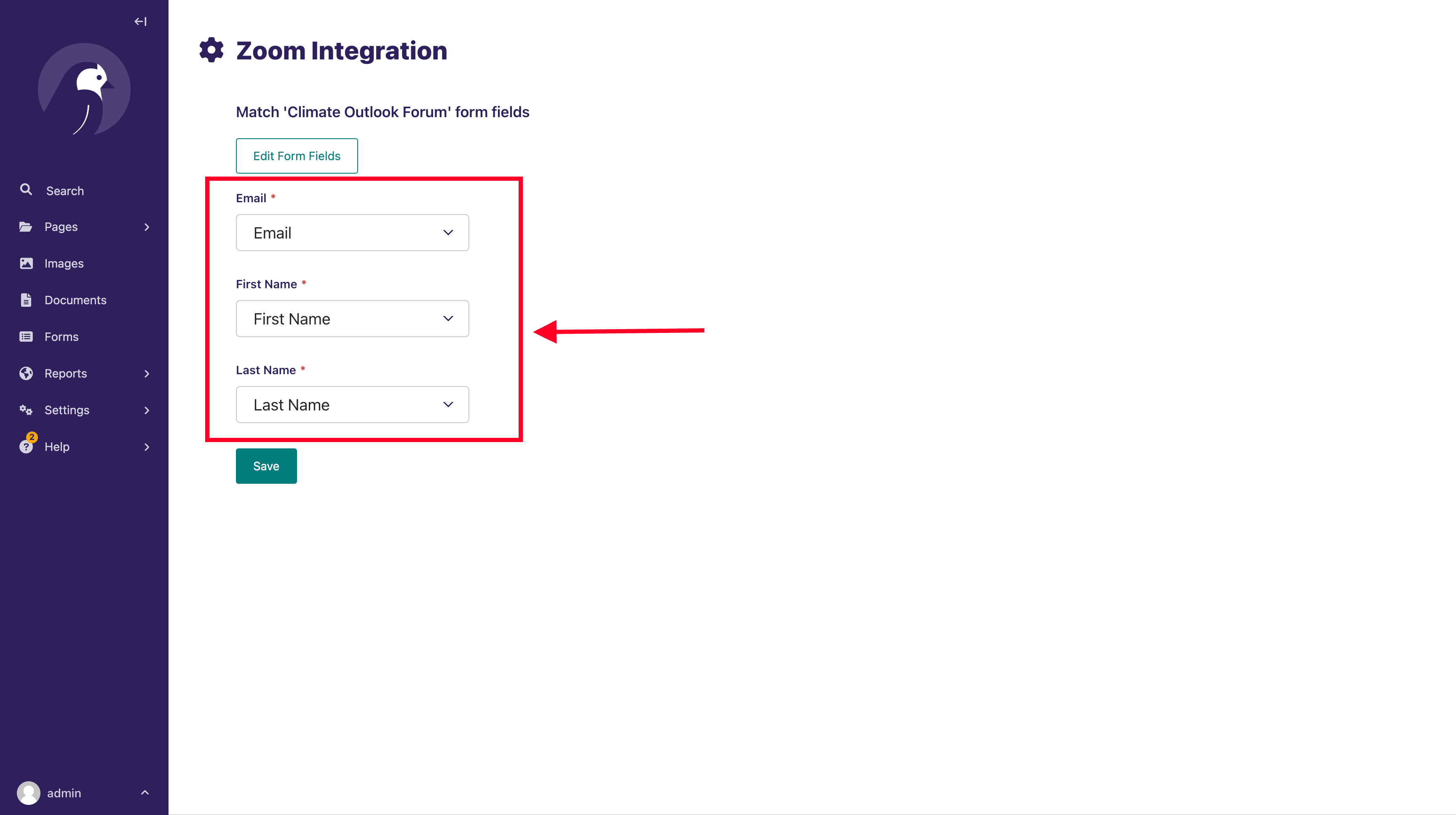 Zoom Integration Form