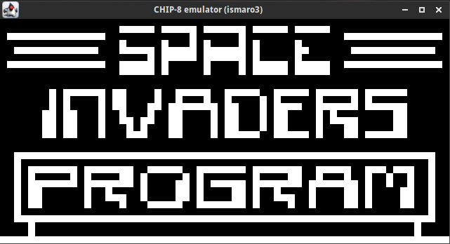 Emulator running "Invaders"