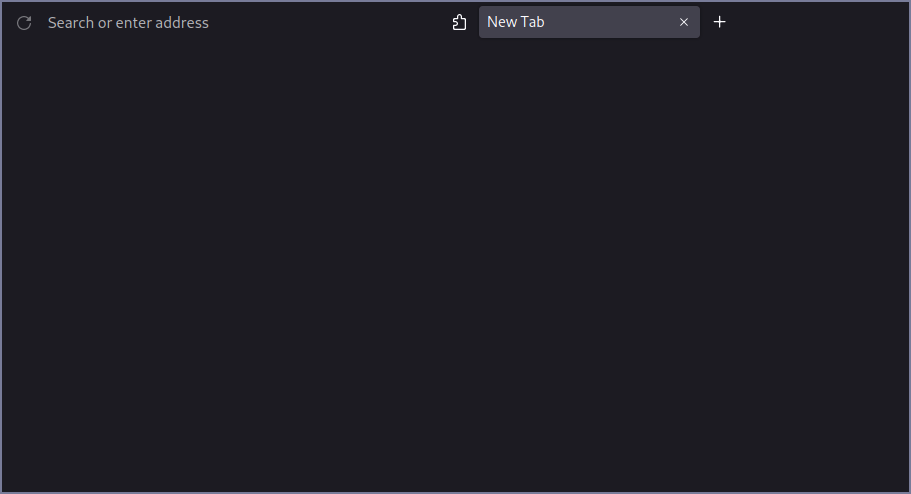 Screenshot of Firefox with the userChrome.css applied
