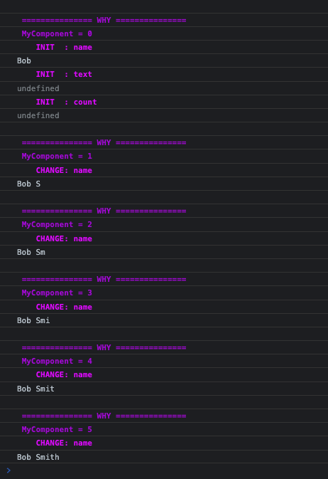example console output