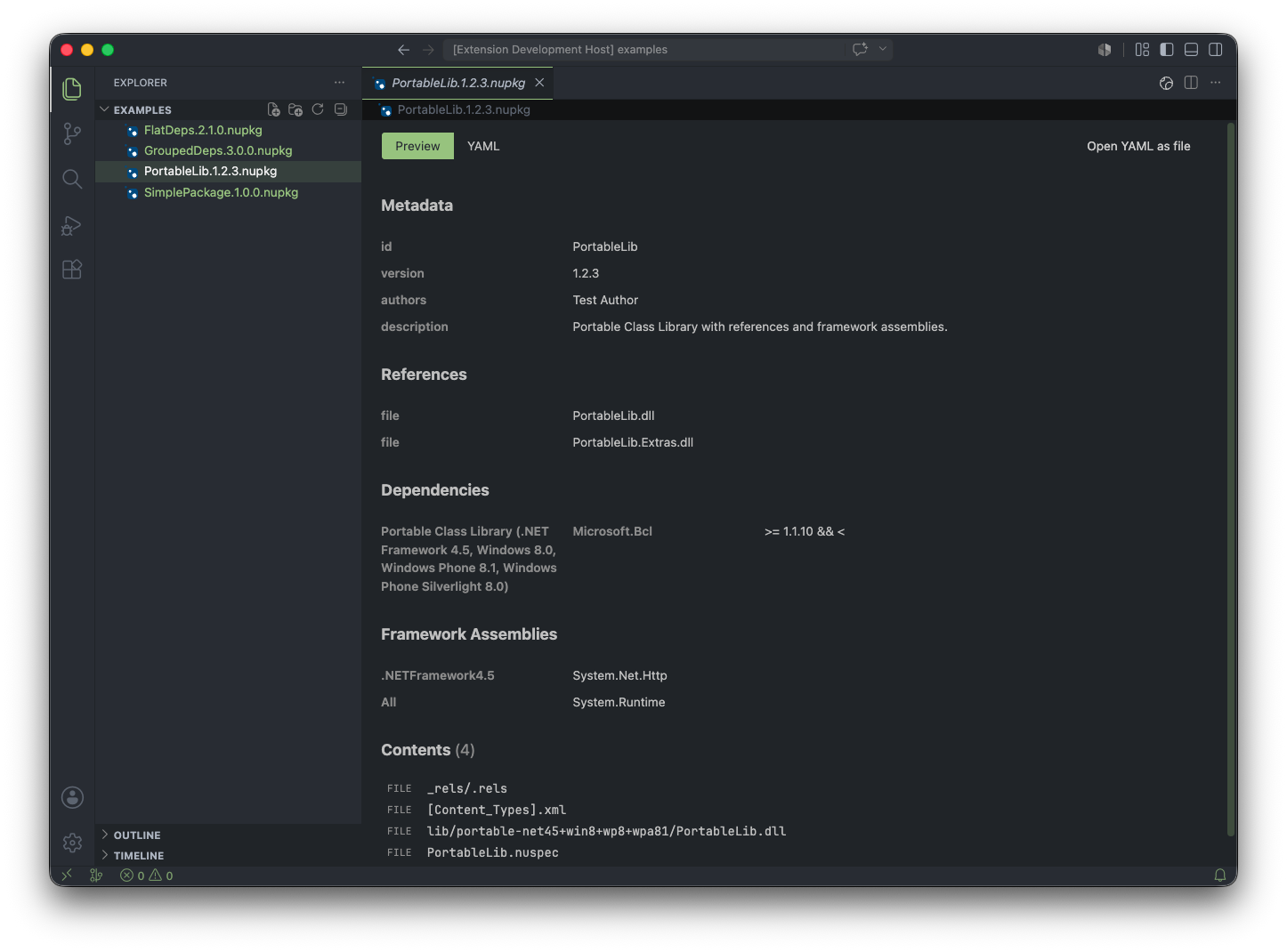 Rendered preview in dark theme