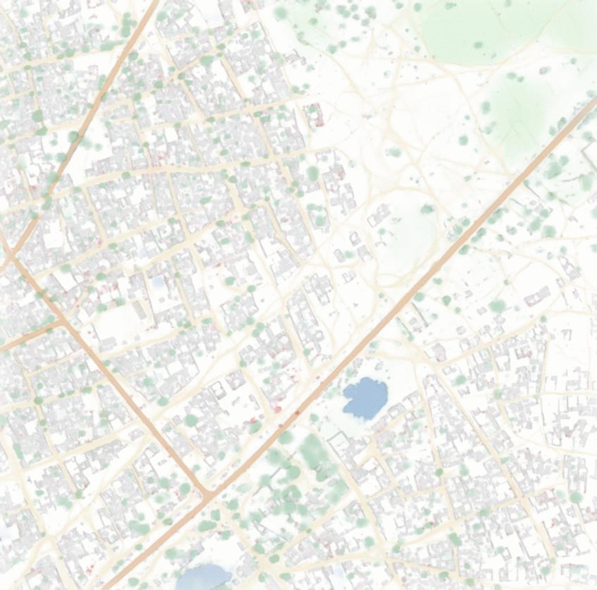 smoothly tiled image segmentation predictions example