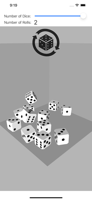 Another Screenshot of Dice Rolling Simulation