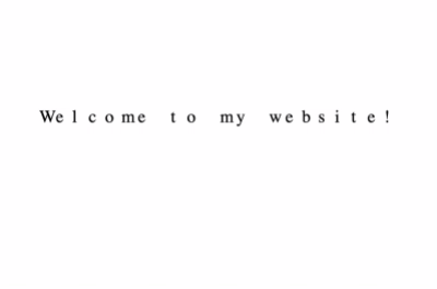A mouse cursor with a banner that follows it reading 'Welcome to my website!'