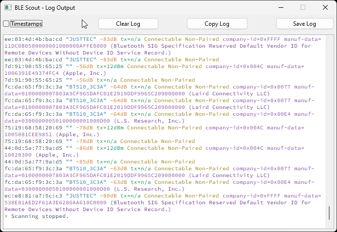 Log Window