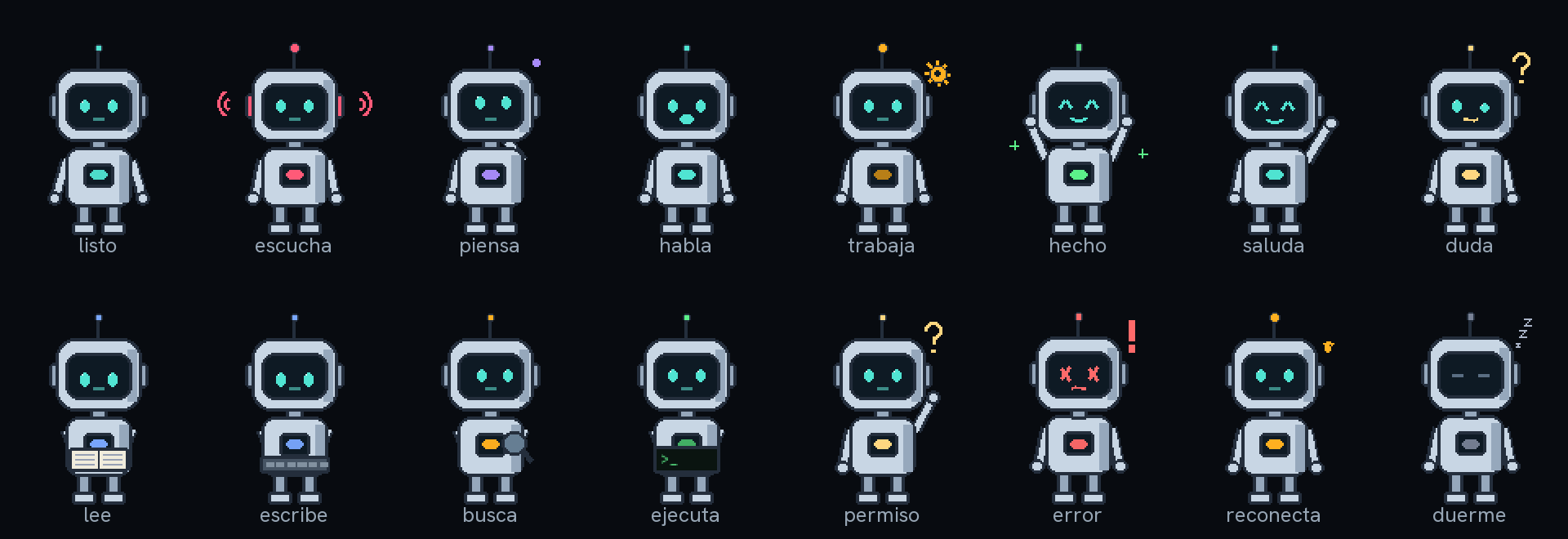 Los 16 estados del avatar