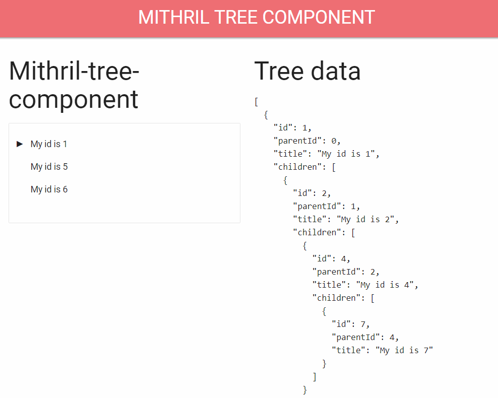Mithril-tree-component animation