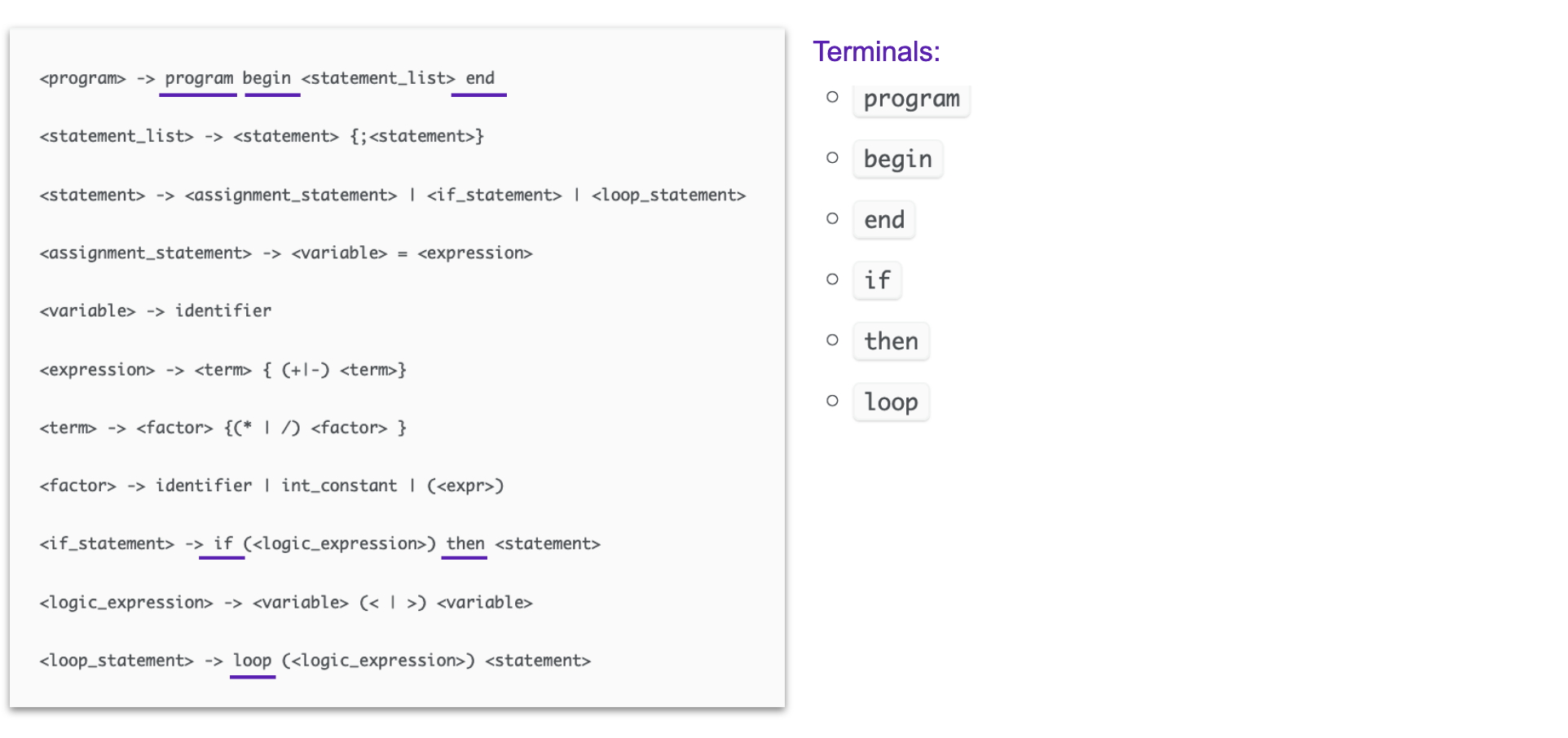 Terminals