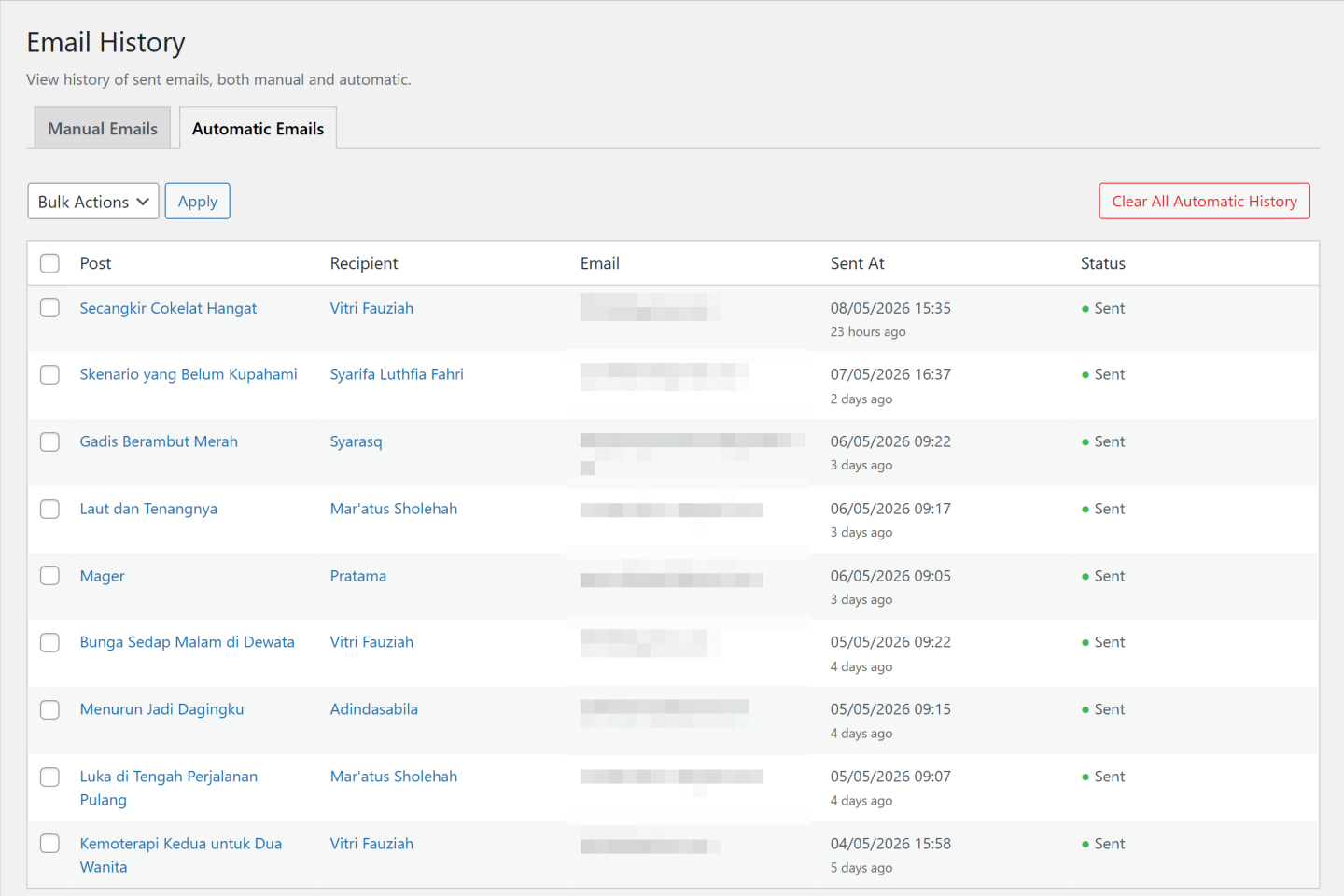 Email History