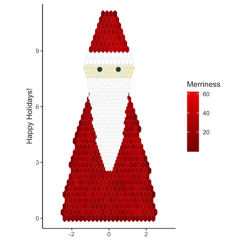 Hexbin Santa