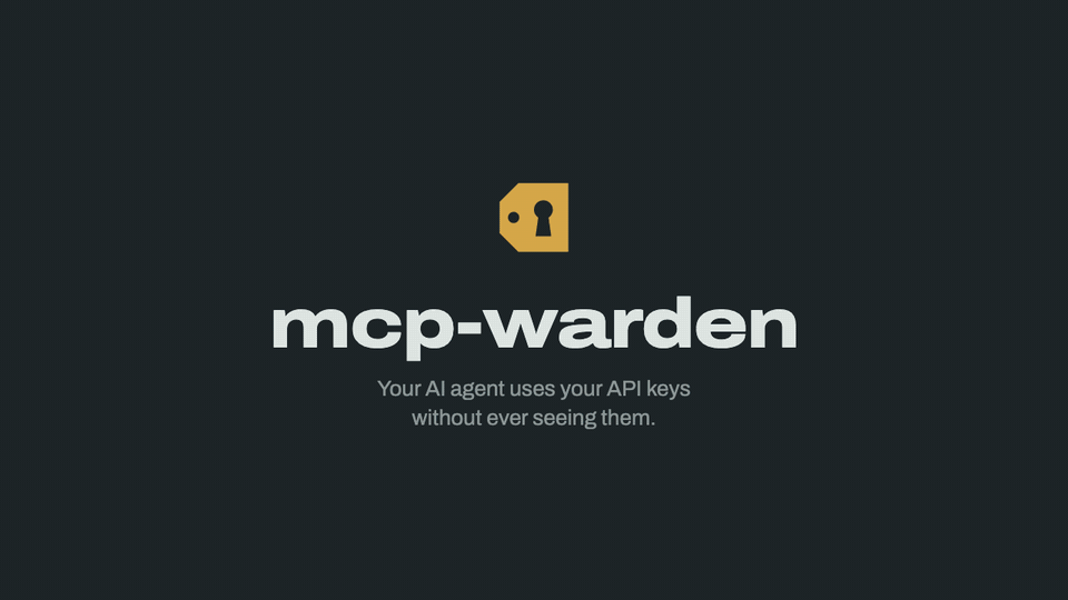 mcp-warden demo: the agent calls the GitHub API through a preset without seeing the token, a prompt-injected DELETE is refused before any request is sent and lands in the audit log as refused, an SSH deploy runs after approval in Telegram, and mcp-warden scan finds a plaintext key in ~/.claude.json that import moves into the keychain