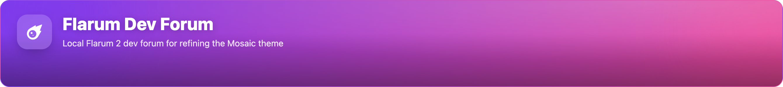 The hero banner on a discussion list