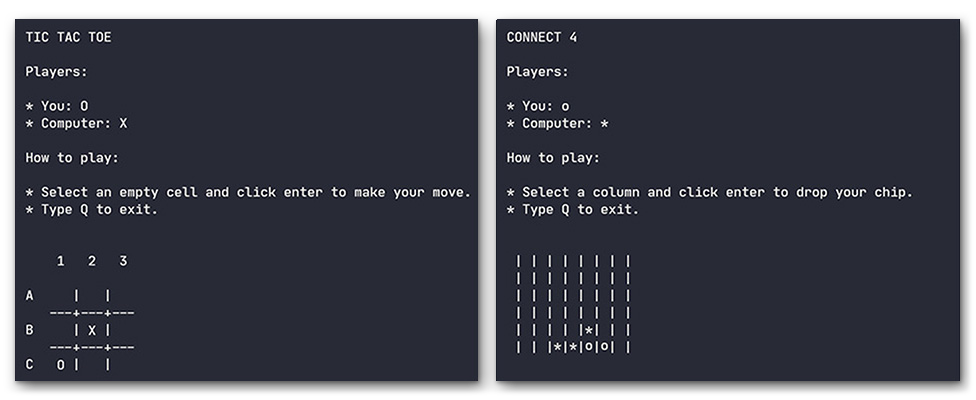 Tic-tac-toe & Connect 4 Screenshots