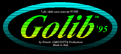 Golib logo '95 created with Paint on Windows 3.1
