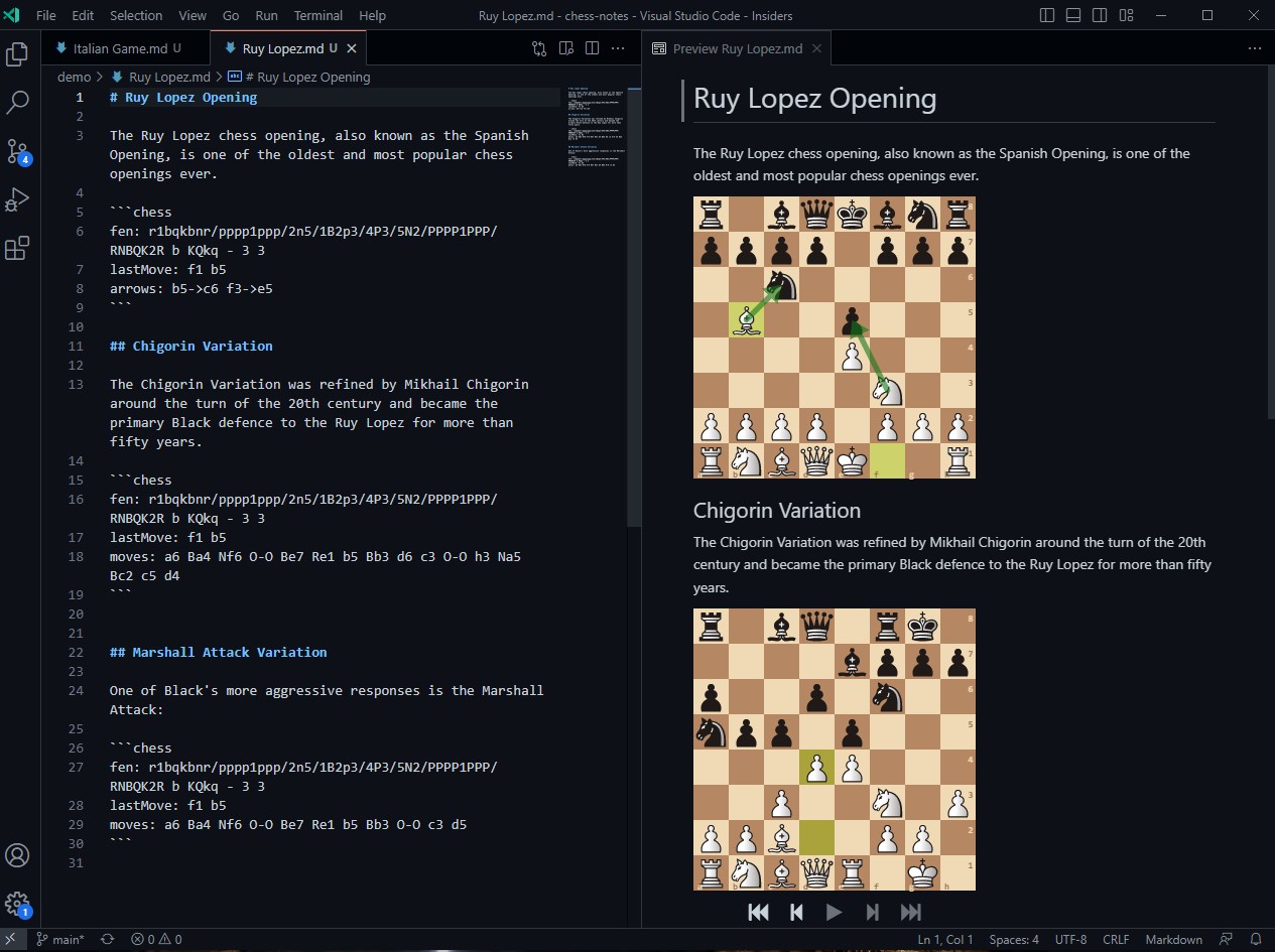 vscode-markdown-chess demo