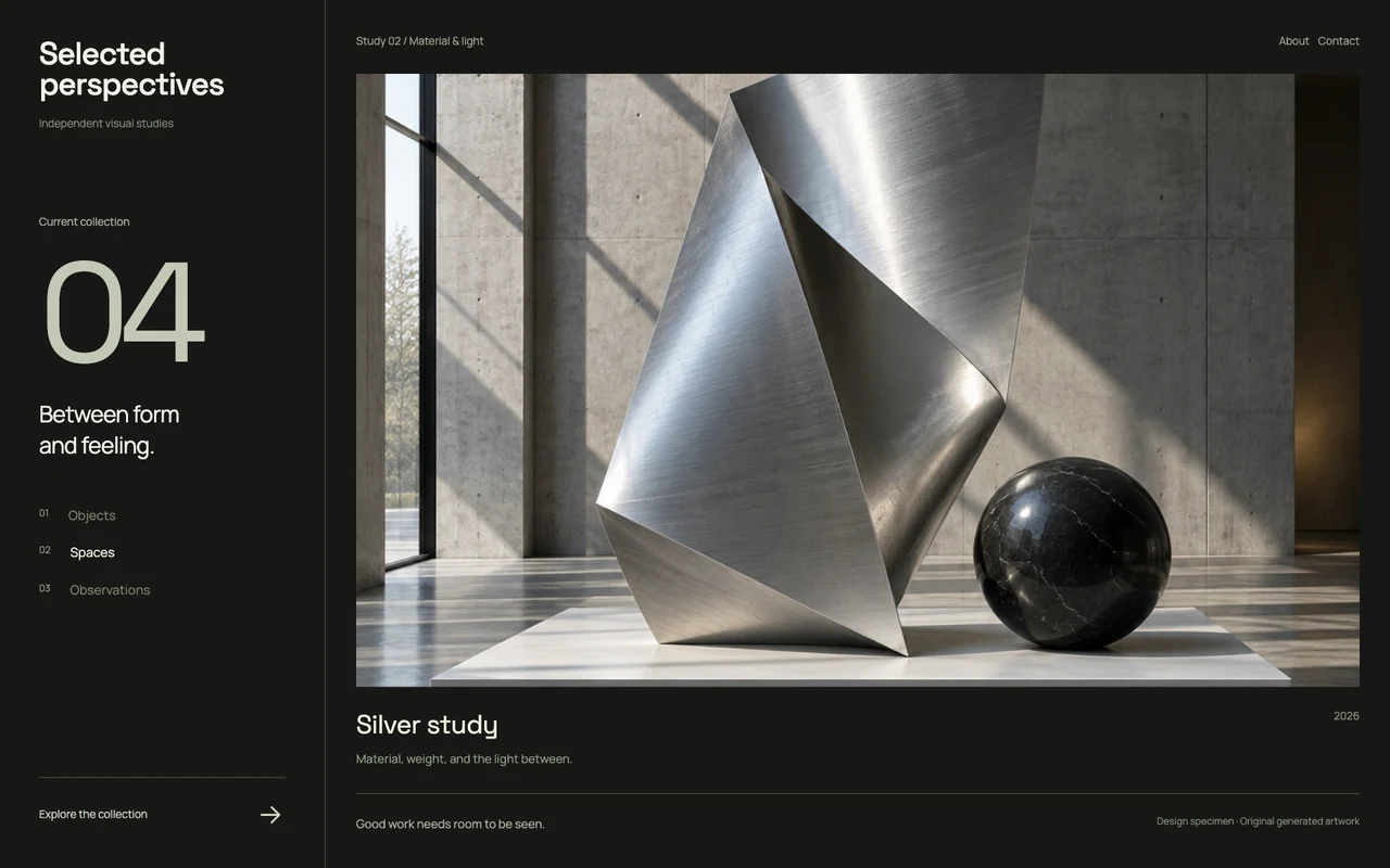 Gallery Focus design specimen